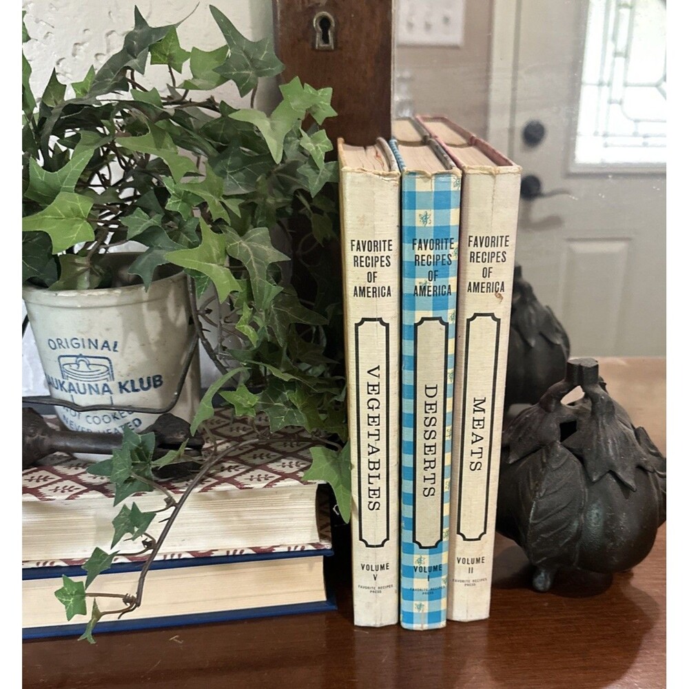 Favorite Recipes Of America Set Of 3 Vintage Cookbooks Curated Granny Core 1968